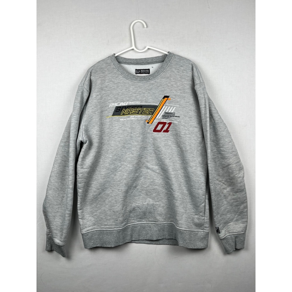 Black Pike Racing Speed Master Crewneck Sweatshirt Mens Gray XL 2069